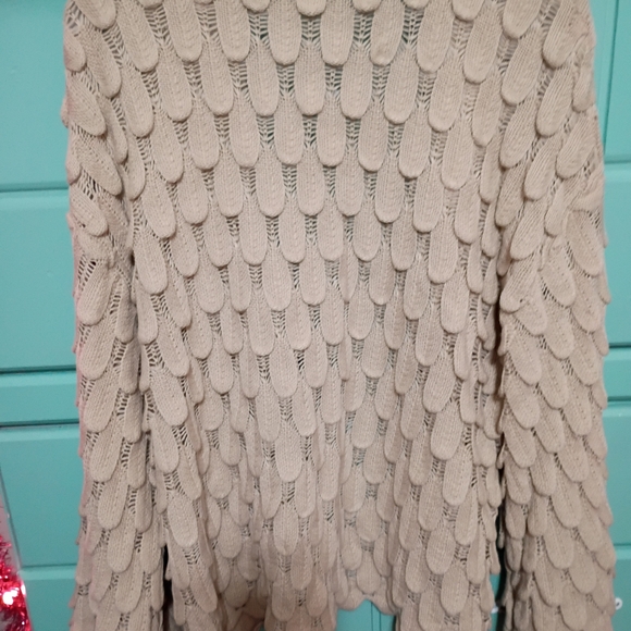 Cato Cream Textured Women's Cardigan - Picture 3 of 3